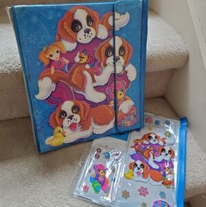 Lisa Frank Dog binder & pencil case